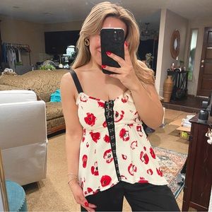 Proenza Schouler | NWT! POPPY-PRINT HOOK-FRONT CAMISOLE TOP Size: 4